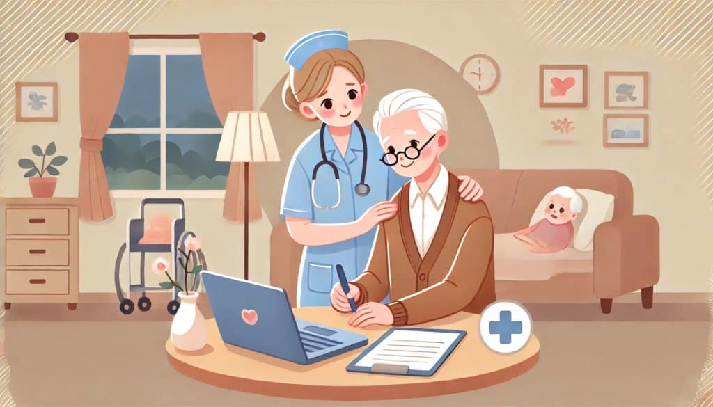 Use "caregiving" vs. "caretaking" when discussing your grandfather's in-home nursing help.